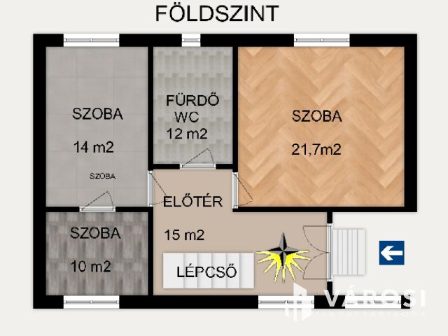 Orosházán, belvárosi kétszintes családiház